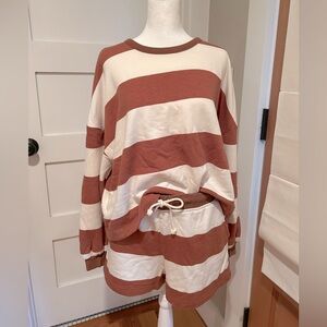 Lou & Grey Brown and Cream Knit Set
